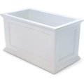 Arett Sales Arett Sales M19 5826W 20 x 36 in. Fairfield Rectangular Patio Planter; White M19 5826W